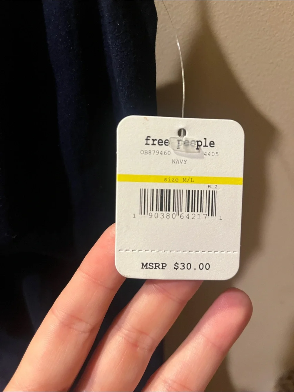 Free People Navy Slip Cami Dress